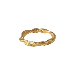 Pernille Corydon Dancing Wave Ring I Forgyldt Sølv