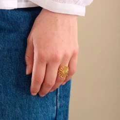 Pernille Corydon Large Bellis Forgyldt Ring