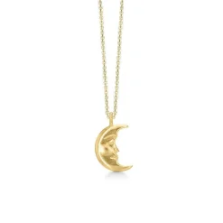 Polar Jewelry Moon Forgyldt Halskæde