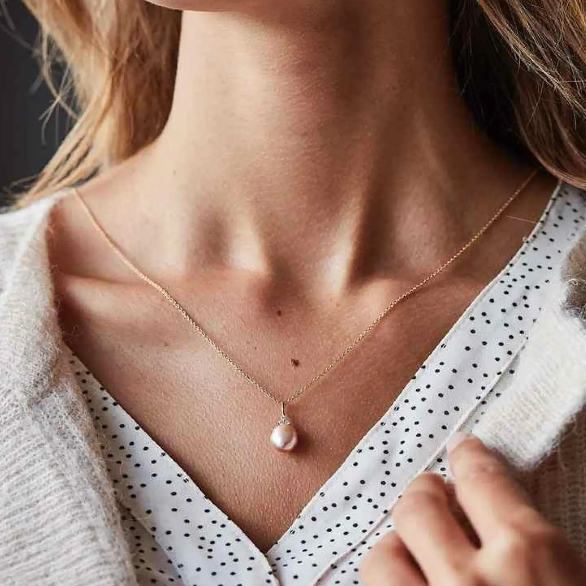 Ro Copenhagen 18kt Fryd Rosa Perle Vedhæng