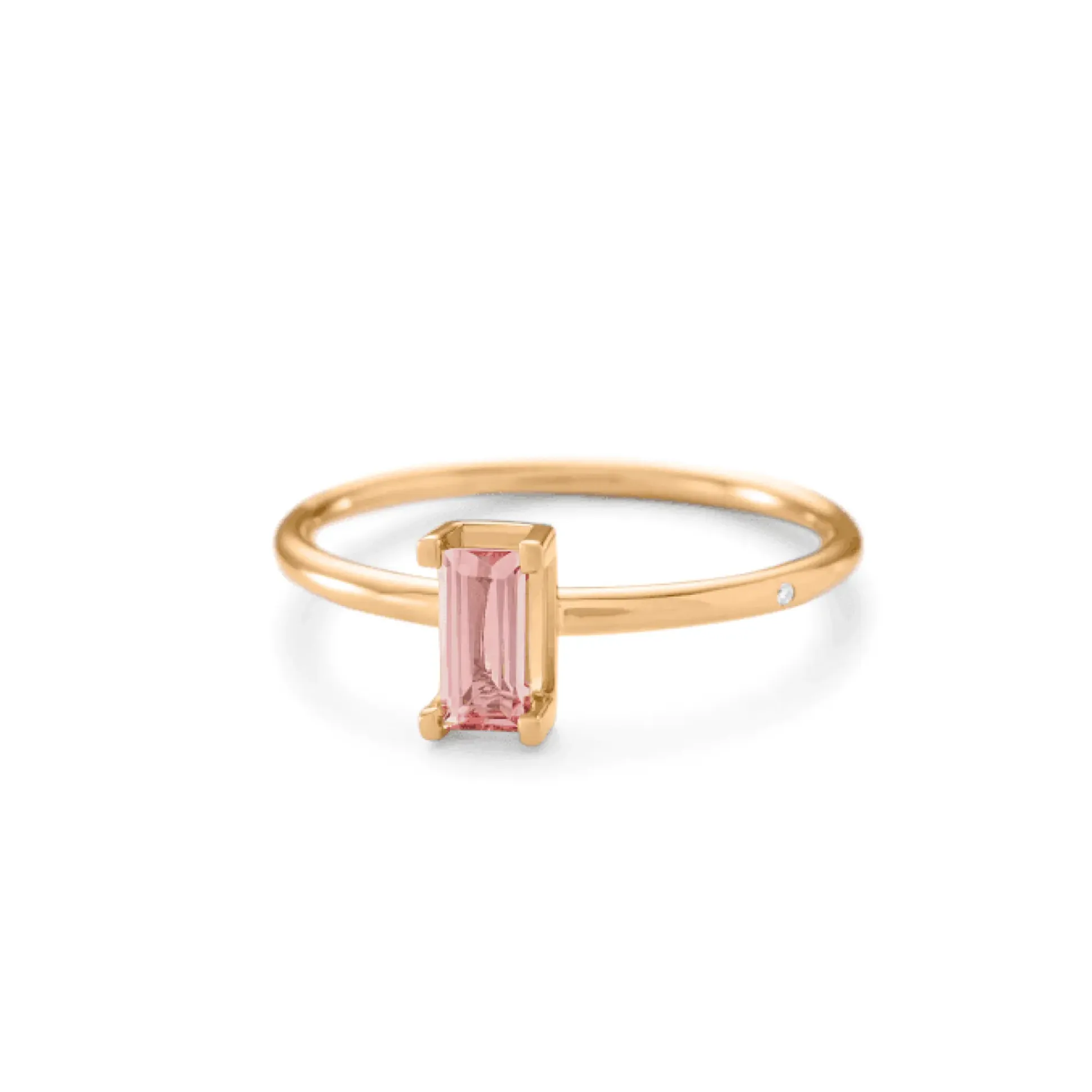 Ro Copenhagen 18kt Nord Mini Ring - Pink Turmalin