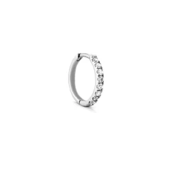 Ro Copenhagen 18kt Rock Classic Diamant Creol 10mm Hvidguld