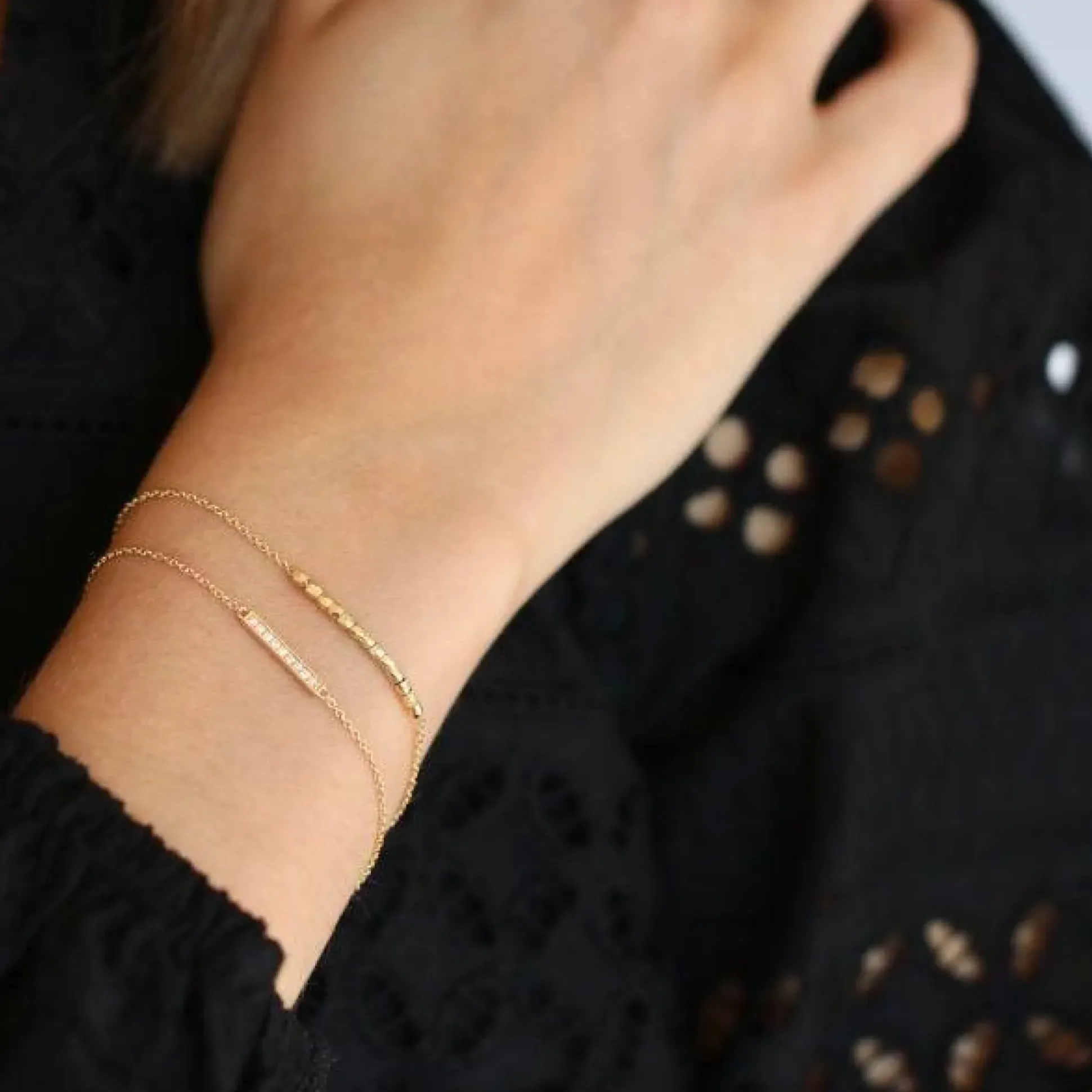 Ro Copenhagen 18kt Rock Square Armbånd