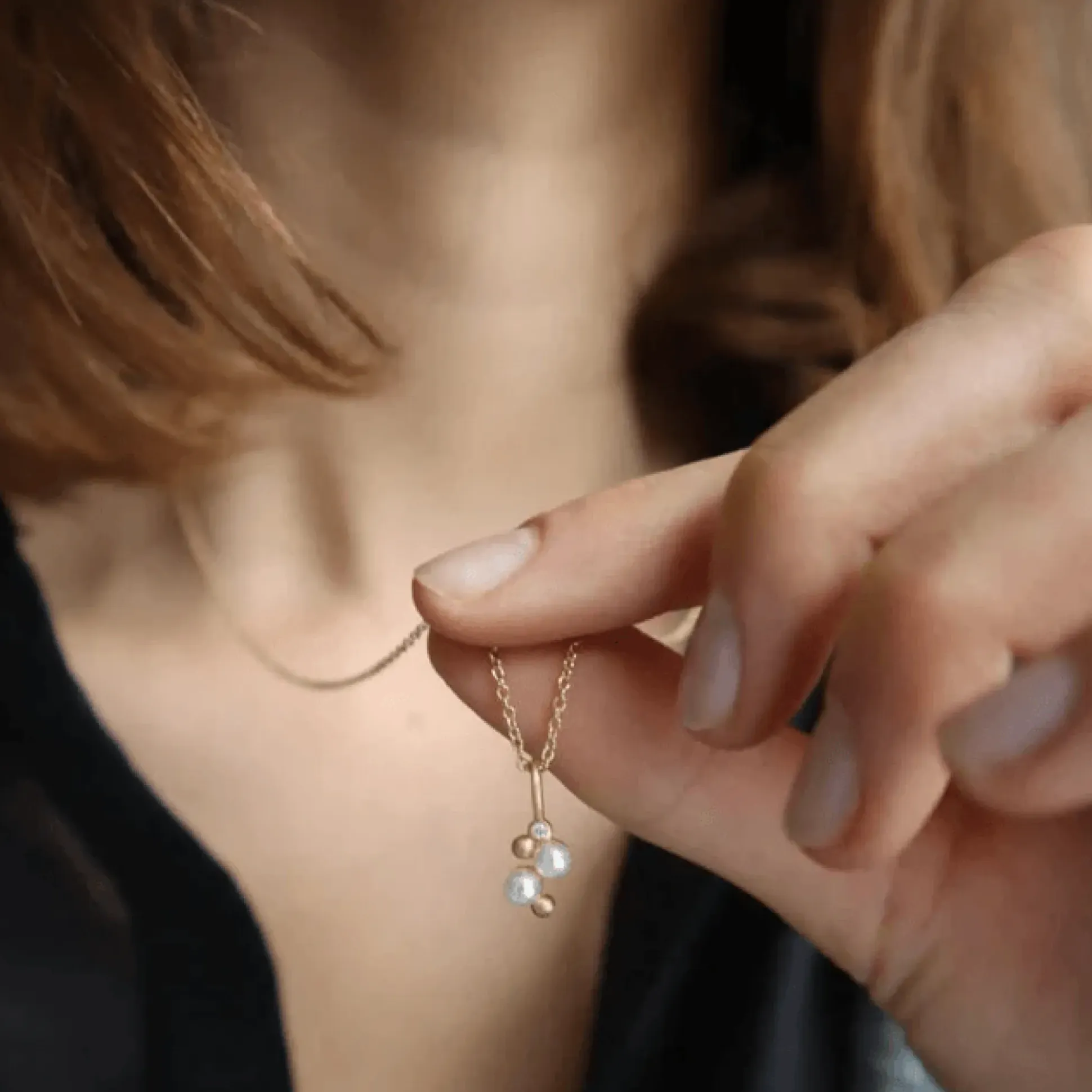Ro Copenhagen Orbit Dot Perlevedhæng 0.015Ct TW/Vs