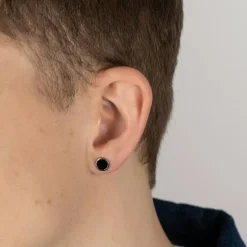 Son Of Noa Ørestik Med Onyx I Sølv