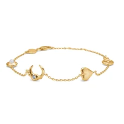 Studio Z Cascade Forgyldt Armbånd m. Hjerte