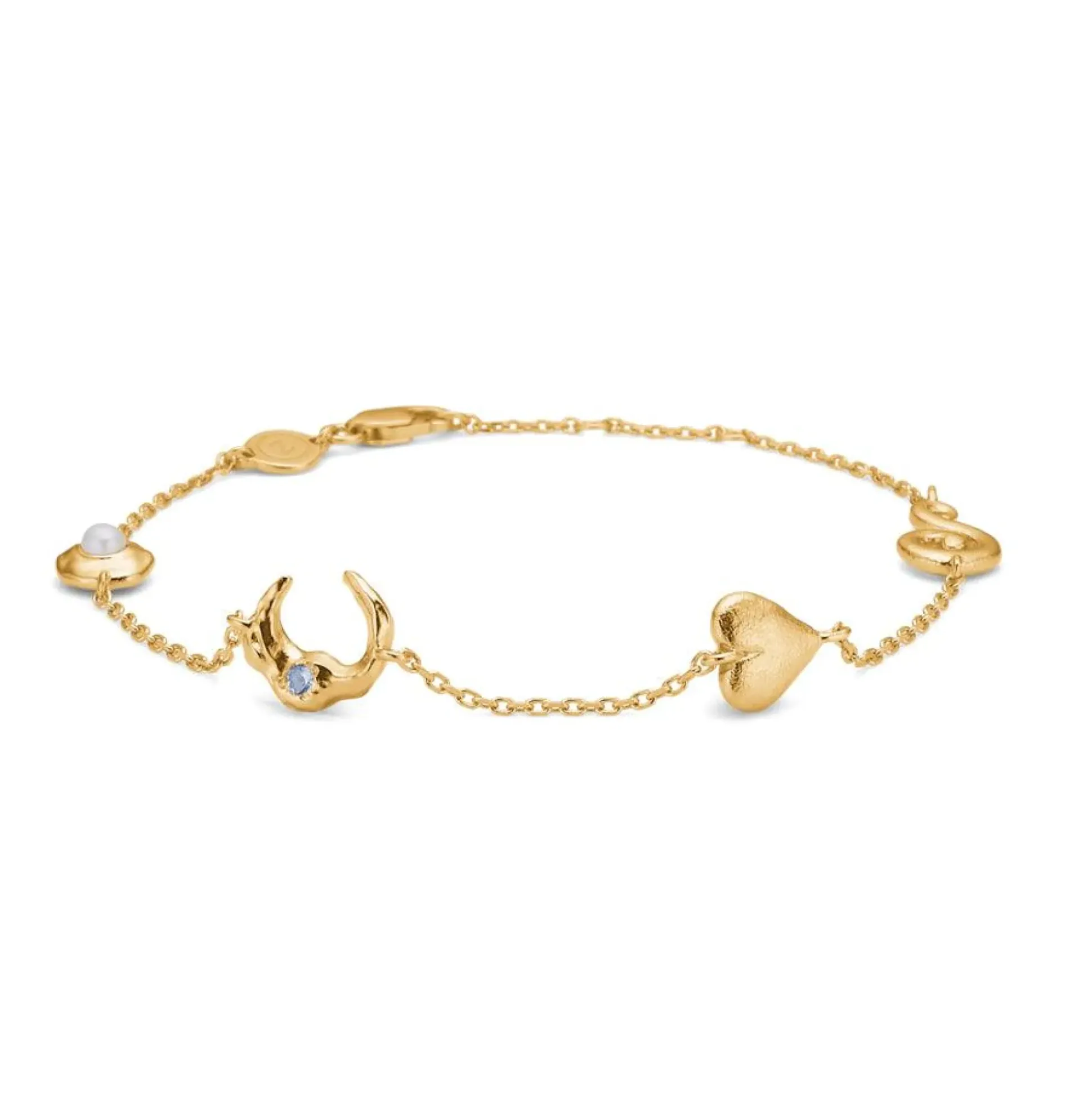 Studio Z Cascade Forgyldt Armbånd m. Hjerte
