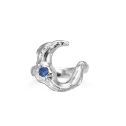 Studio Z Lunar Sølv Ring m. Blå Zirkonia