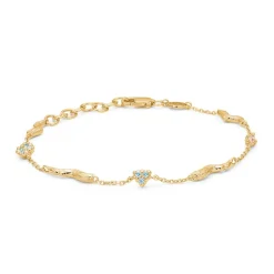 Studio Z Tangled Armbånd Blå, Rosa & Grøne Zirkonia