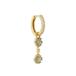 The Earring Shop Deux Fleurs Huggies Ørering - FW2121