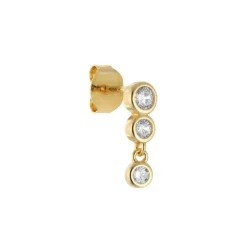 The Earring Shop Trio Stud sølvforgyldt - FW2210