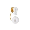 The Earring Shop White Moon Ørestik - SS2203