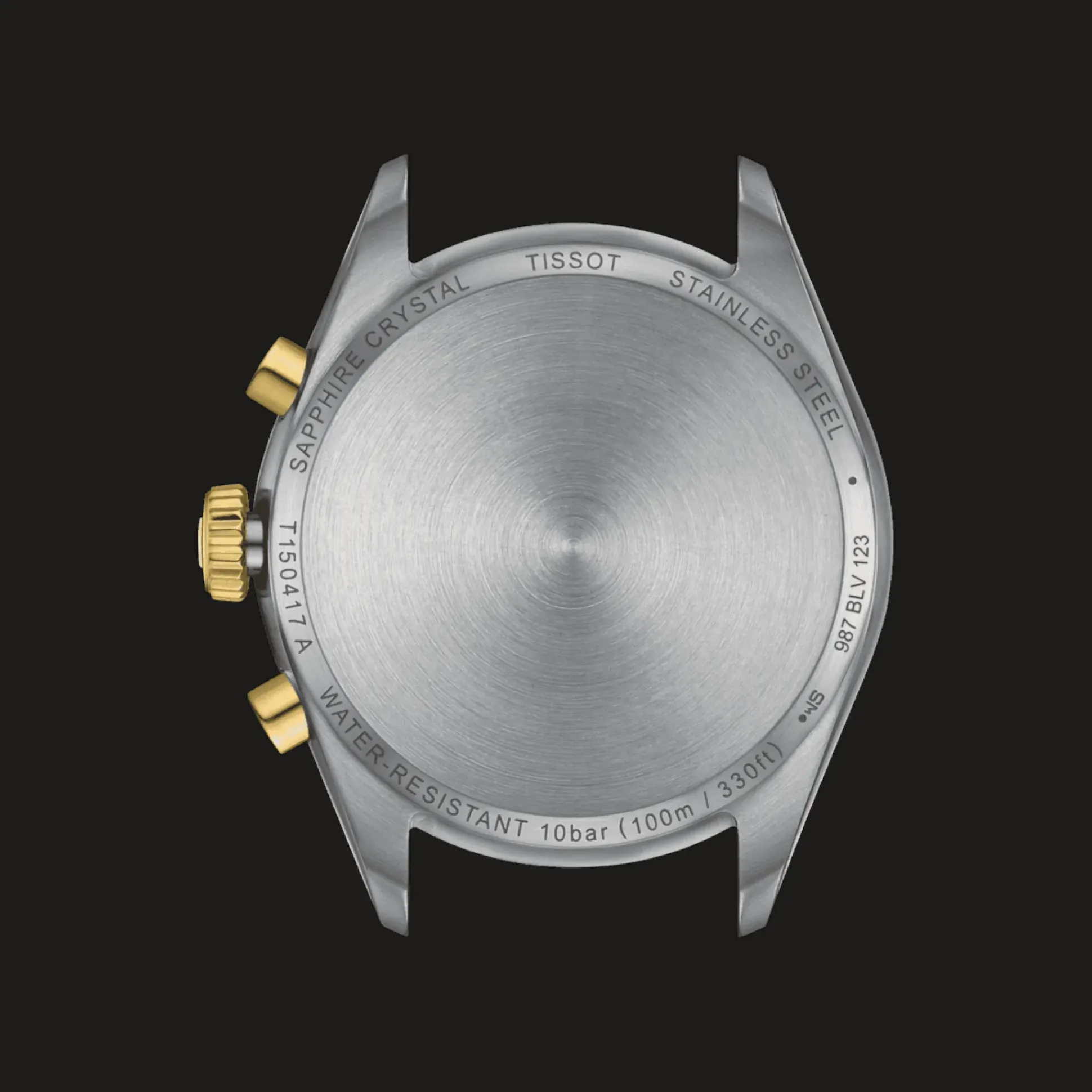 TISSOT PR 100 CHRONOGRAPH PVD MED SØLV URSKIVE