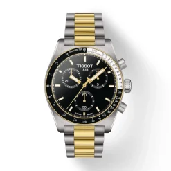TISSOT PR516 CHRONOGRAPH GULD PVD MED SORT URSKIVE