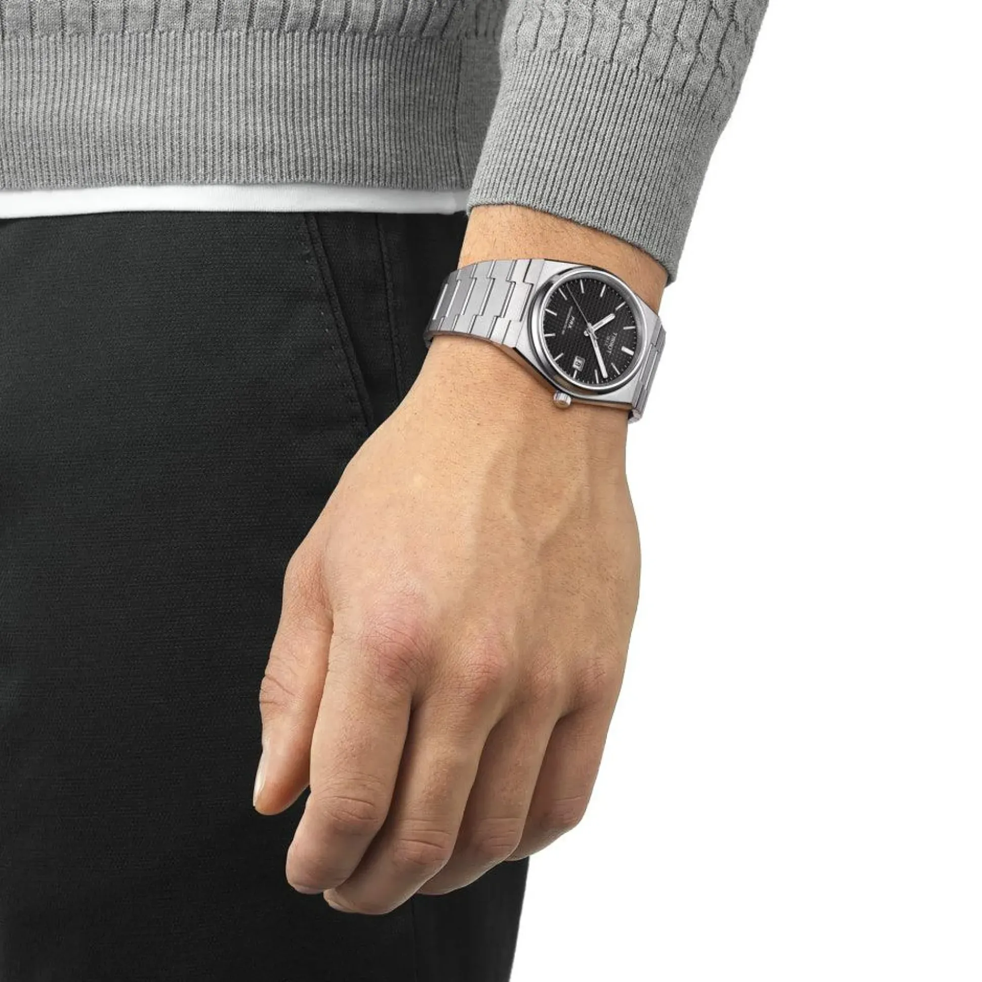 TISSOT PRX POWERMATIC 80 MED SORT URSKIVE