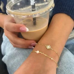 Wioga Grace Forgyldt Armbånd Med Perler