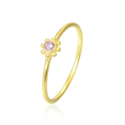 Wioga Pink Small Sun Ring R-4004-GP
